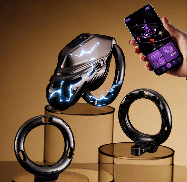 LOCKINK Electric Eel App-Controlled Chastity Cage with E-Stim product view