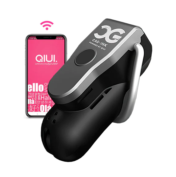 QIUI Cellmate 2 App-Controlled E-Stim Chastity Cage shown for the smart chastity for beginners comparison