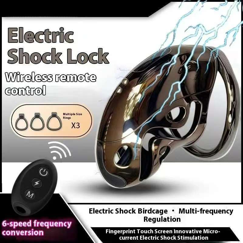 Hundred Beasts 6-Level Remote-Controlled E-Stim Chastity Cage detail view
