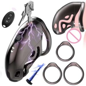 Hundred Beasts 6-Level Remote-Controlled E-Stim Chastity Cage product view