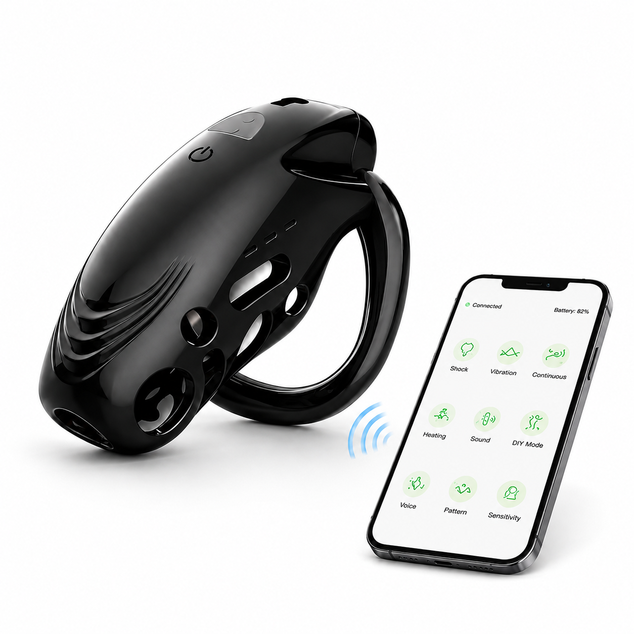 Orgulous Smart Vibrating Chastity Cage shown for the vibrating chastity cage comparison