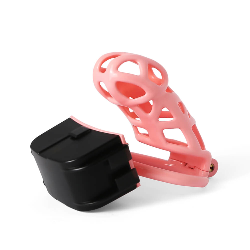 Pink Mamba Remote-Controlled E-Stim Chastity Cage detail view