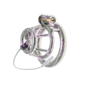 304 Stainless Steel Basket E-Stim Chastity Cage with Wired Controller product view