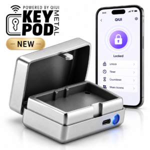 QIUI Metal KeyPod App-Controlled Key Lock Box with Timer